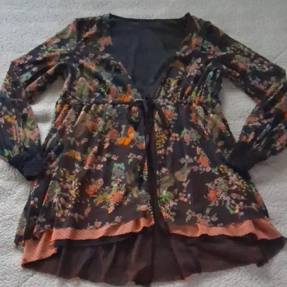 We Are HAH Sheer Long Sleeve Top